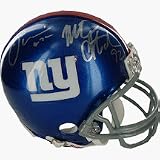 Osi Umenyiora and Michael Strahan Autographed New York Giants Replica Mini Football Helmet