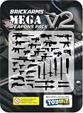BrickArms Exclusive 2 to 4 Inch Scale Figure Style Mega Weapons Pack Version 2 38 Black Weapons