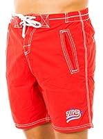 Superdry Short de Baño (Rojo)