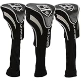 NHL Los Angeles Kings 3-Pack Contour Fit Golf Club Headcovers - Black