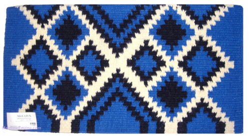 Mayatex Saddle Blanket Wool Mission Royal Blue