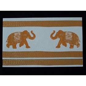 Cards And Envelopes-Indian Elephant (Pack of 5 with Assorted Colours)
