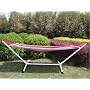 Single Hammock with Stand Combo - Extra Wide Brazilian Hammock (79" X 55" Hammock Bed). Clearance Sale Going On Now, Same Day Shipping
