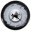 Black Wall Clock of Tribal Sagittarius Zodiac Sign Symbol