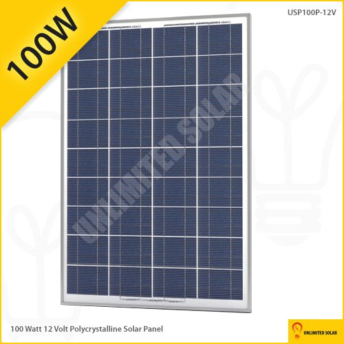 100 Watt 12 Volt Unlimited Solar Polycrystalline Solar Panel 100 Watt 12 Volt Unlimited Solar Polycrystalline Solar Panel