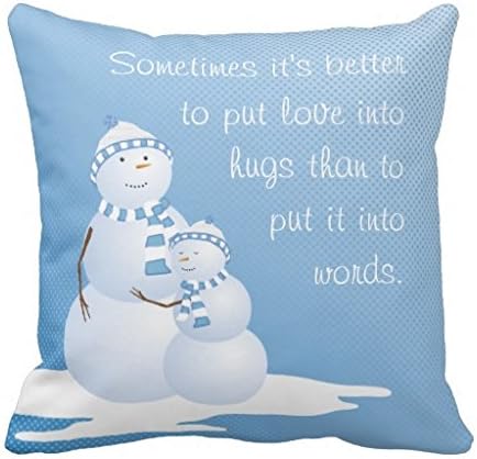 Hugging Snowmen Pillow Case