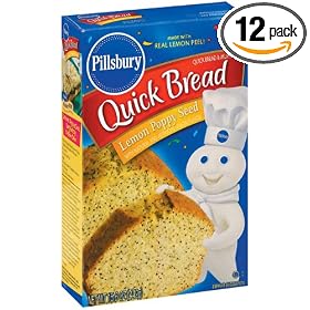 Pillsbury Lemon Poppy Seed Quick Bread, 15.6-Ounce Boxes (Pack of 12)