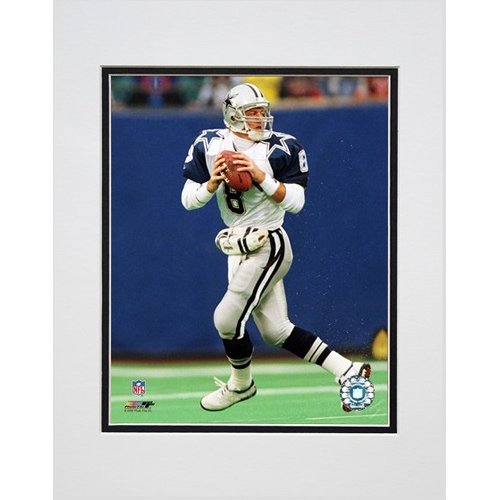 Photo File Dallas Cowboys Troy Aikman Dropback Matted Photo