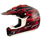 THH TX-12 Flame Black/Red Youth Medium Off-Road Helmet