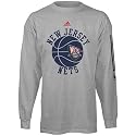 New Jersey Nets T Shirt : adidas New Jersey Nets Youth Ash True Mesh Ball Long Sleeve T Shirt
