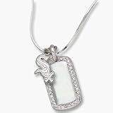 Chicago White Sox Sox on Sterling Silver Mini Dog Tag Necklace