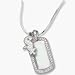Chicago White Sox Sox on Sterling Silver Mini Dog Tag Necklace