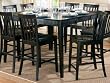 Coaster Pines Counter Height Dining Table with Leaf in Black