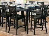 Coaster Pines Counter Height Dining Table with Leaf in Black