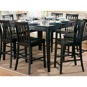 Coaster Pines Counter Height Dining Table with Leaf in Black