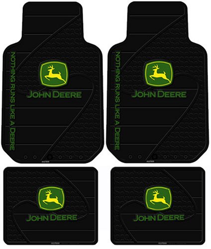 John Deere Factory Logo 4 Pc Floor Mats Set