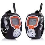 Freetalker RD-008B Portable Digital Walkie Talkie Two-Way Radio Watch for Outdoor Sport Hiking, 462MHZ, black, 2pcs