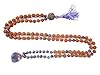 Meditation Mala Rudraksha Amethyst Zen Prayer Mala Activates the Third Eye Chakra