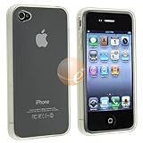 Compatibel With iPhone 4 Clear White TPU Rubber Skin