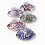 コーヒーカップソーサー　5客セット　古伊万里　コーヒーセット a44-4-36