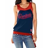 MLB Women's St. Louis Cardinals Ladies Tank (Navy, Large)