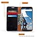 Nexus 6 Case, Cellto [GLux] Diary Case Premium PU Leather High Quality Wallet Cover with Card Slots for Google Nexus 6 - Black