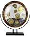 Cressida Glassware Signature Gold Nugget Series Abstract Round 2-Hole Vase 19-Inch by 17-Inch with Metal Stand