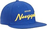 NBA Men's Denver Nuggets Flat Brim Flex Hat - Ty32Z, Large/X-Large , Team Color , Blue