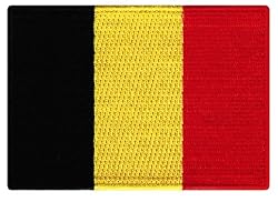 Belgium Flag Embroidered Patch Belgian Iron-On National Emblem