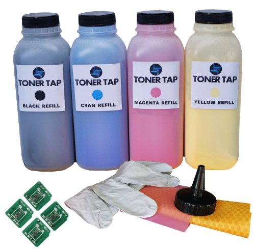 Toner Tap Premium Refill Kit With CHIP for Samsung® CLP-620ND, CLP-670N, CLP-670ND, CLP-620 CLP-670, CLX-6220, CLX-6220FX, CLX-6250, CLX-6250FX CLT-K508L, CLT-C508L, CLT-M508L, CLT-Y508L Black, Cyan, Magenta, Yellow - Black Yield 5,500 pages - Color Yield 5,000 pages