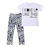 MIOIM 子供服 女の子 夏 半袖Tシャツ+パンツ　上下セット シャツ ズボン ガールズ かわいい おしゃれ 欧米風 100