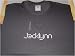 I Love Jacklynn - Ladies Short Sleeve Gildan g640l Rhinestone Shirt
