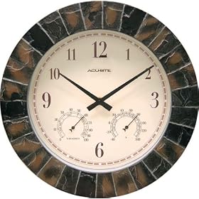 Chaney Instruments Acu-Rite 02418 14-inch Slate-like Combo Clock
