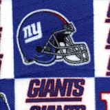 NFL New York Giants Polar Fleece Squares Print