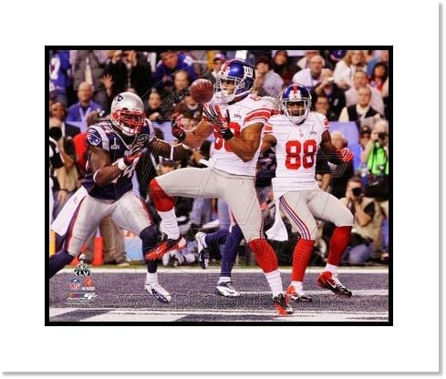 Victor Cruz 2012 New York Giants NFL Double Matted 8x10 Photograph Super Bowl XLVI Champions Touchdown Catch