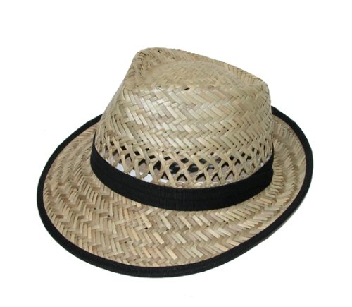 Straw Fedora with 2 Inch Snap Brim by Dorfman Pacific