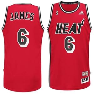 LeBron James Miami Heat Red Hardwood Classics Swingman