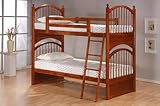 Bunk Bed with Arched Design in Distressed Oak Finish