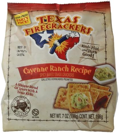 Four 7oz. Bags of Cayenne Ranch Recipe Crackers