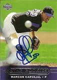 Florida Marlins Marcos Carvajal Signed UD Rookie Card