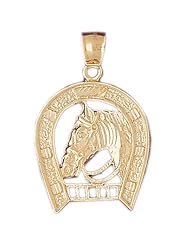 CleverEves 14K Gold Pendant Horseshoes 5.9 - Gram(s)