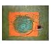 Teal & Orange Original Acrylic Painting 24" x 18" Art Unframed