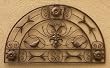 Arched Fleur de Lis and Birds Copper Finished Metal Wall Plaque
