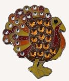 Swarovski Crystal TURKEY Golf Ball Marker w/ Magnetic Ballmarker Hat Clip - THANKSGIVING GOLF!!