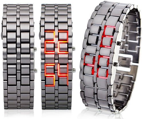 cheap hand watches:Iron Samurai LED Watch