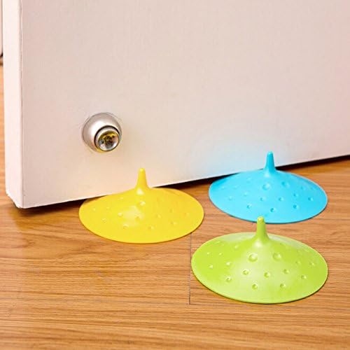 3 Pieces of Durable Stylish Sucker Silicone Door Stopper, Decorative Door Stops, Pinch-resistant Door Wedge Finger Protector Candy Color