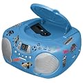 Bigben CD38 Tragbares Radio mit CD-Spieler - Kids inkl. 250 Sticker blau