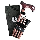 HUGO Elite Folding Cane, Bronze/Cherry