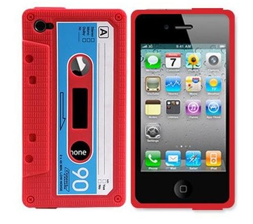 Classic Cassette Silicone Case Skin for Iphone 4 4th 4g