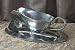 Liscio Pewter Sauce Set - Gravy Boat, Ladle and Tray